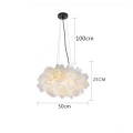 Lampe à suspension lustre nuage forme de nuage d&#39;art en tissu luminaires suspendus créatifs pour enfants